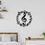 Wallity Musical 2 Escultura de Pared Negra de Metal